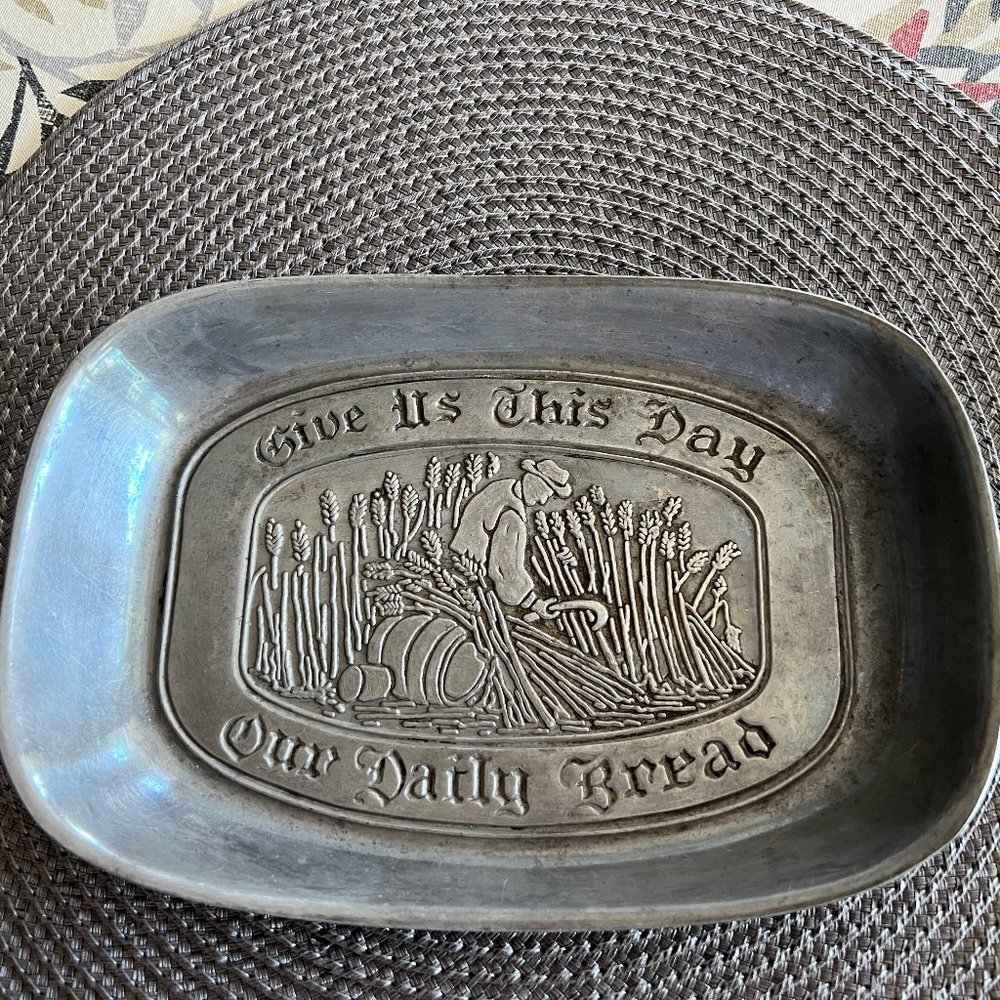 Vintage pewter tray by LEONARD